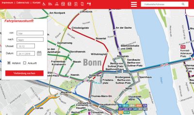Bus und Bahn Liniennetzplan